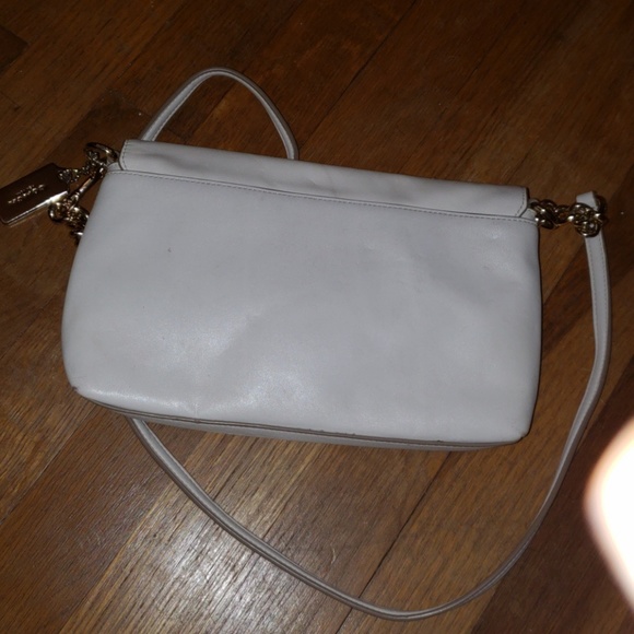 White and Gold Coach Crossbody Bag - Picture 4 of 5